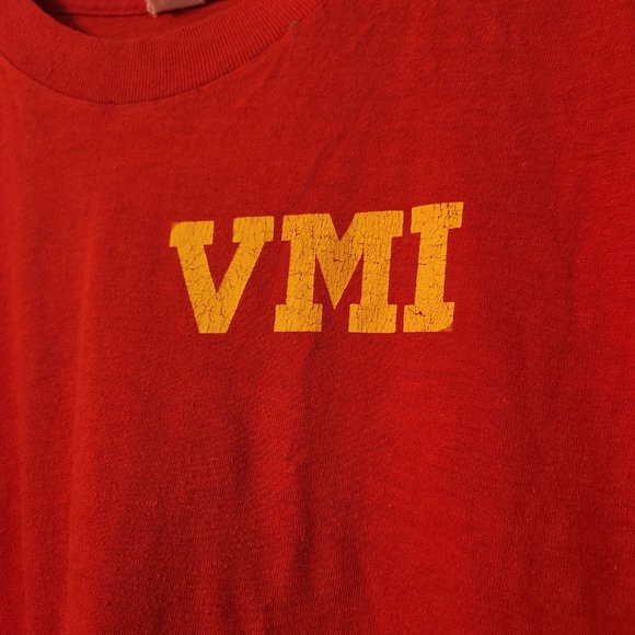 VMI (Virginia Military Institute) vintage red and yellow shirt - Picture 4 of 11